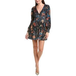 Ipponelli Womens  Velvet Mini Dress, Black